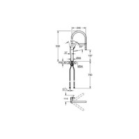 Produktbild för GROHE 30294000, Öppnas nedåt, Krom, Metall, Hävarm, Single,...