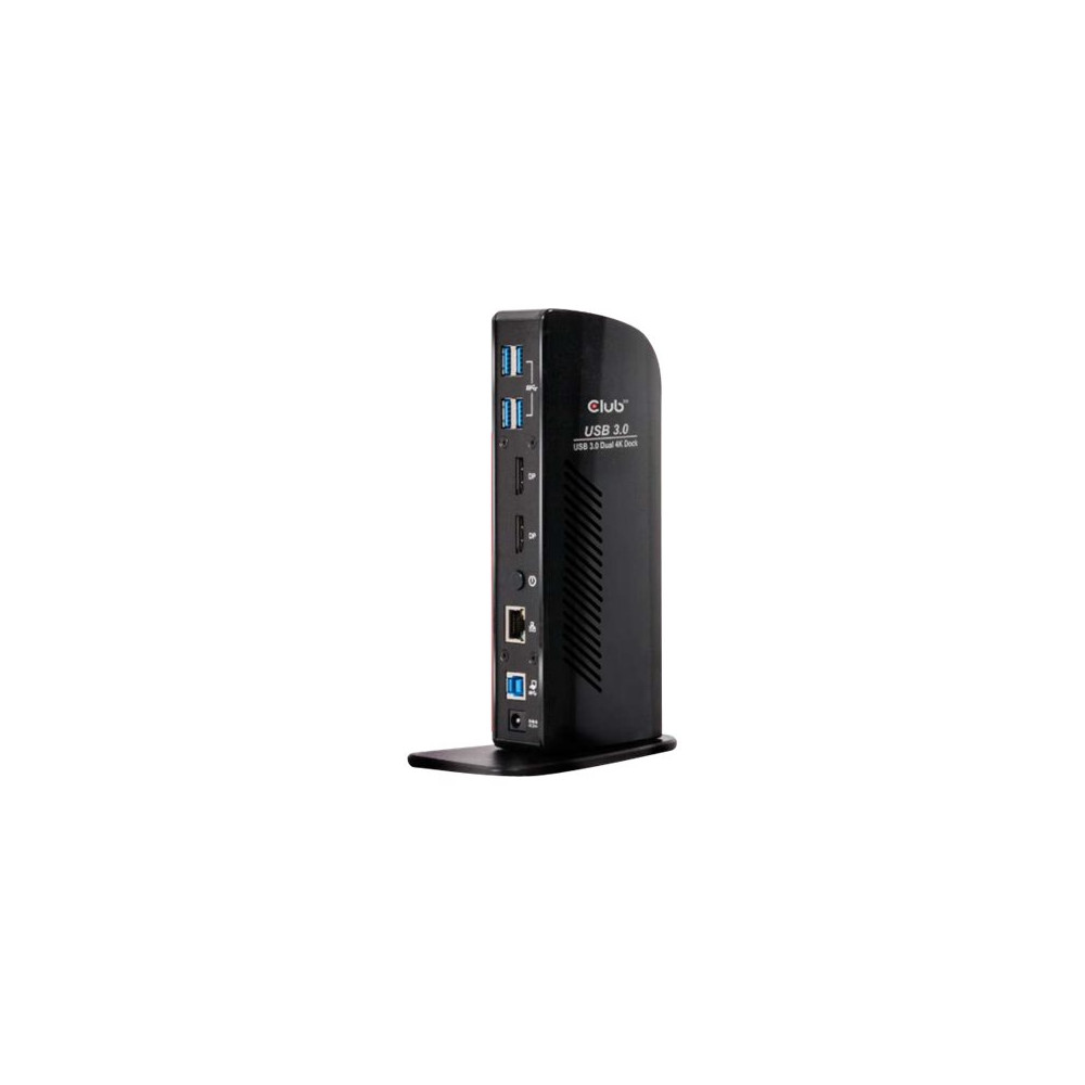 Produktbild för Club 3D SenseVision USB 3.0 Dual Display 4K60Hz Docking Station - dockningsstation - USB - DP - 1GbE