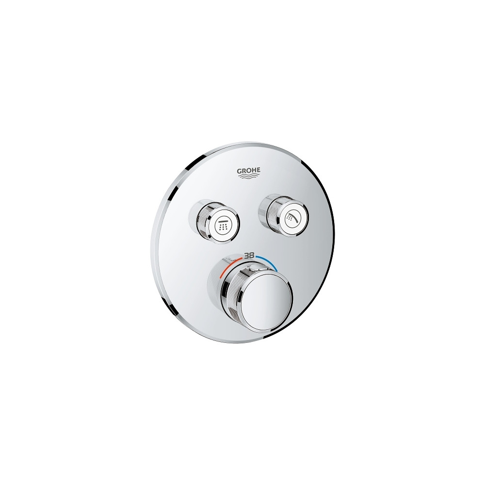 Produktbild för GROHE Grohtherm Smartcontrol Inbyggd termostat med två venti...