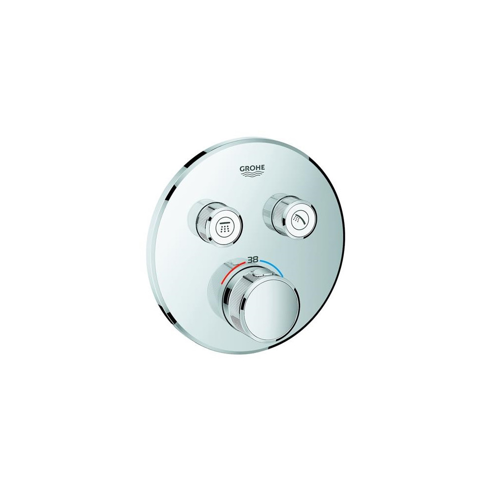 Produktbild för GROHE Grohtherm Smartcontrol Inbyggd termostat med två venti...