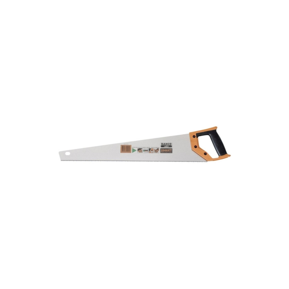 Produktbild för Bahco 2500-22-XT-HP, Ryggsåg, Plast, Trä, Svart, Orange, Ros...