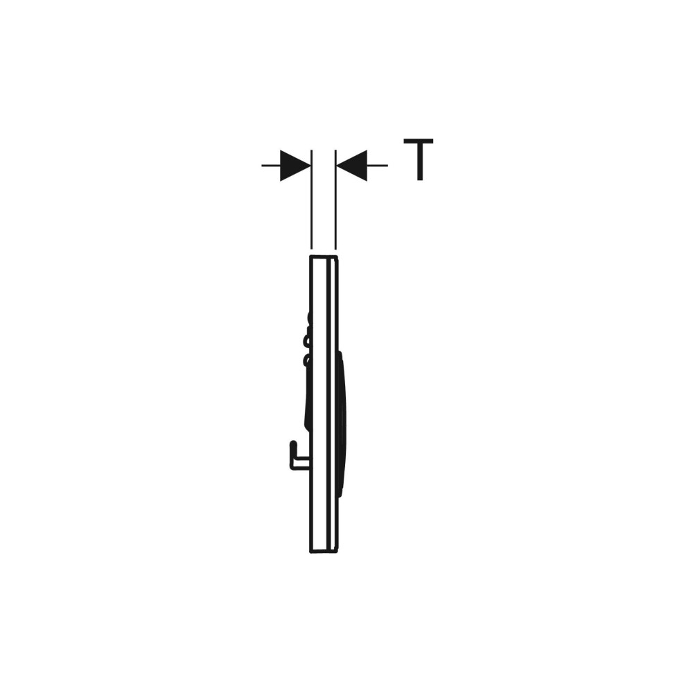 Produktbild för Geberit 115.884.SI.1, Spolplatta, Vit, Krom, Geberit, 246 mm...