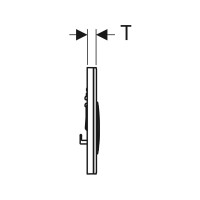 Produktbild för Geberit 115.884.SI.1, Spolplatta, Vit, Krom, Geberit, 246 mm...