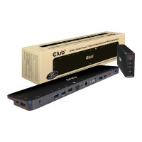 Produktbild för Club 3D - dockningsstation - USB-C 3.2 Gen 1 - VGA, HDMI, DP - 1GbE