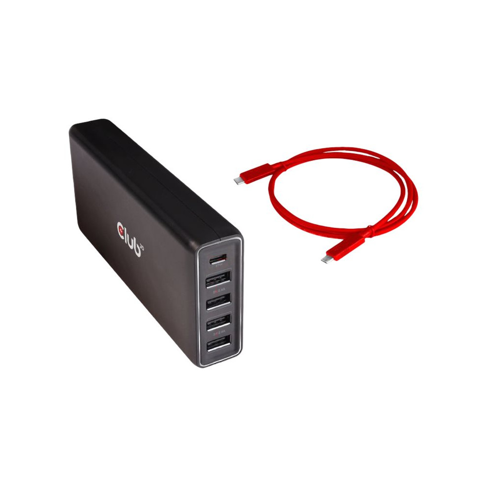 Produktbild för Club 3D - dockningsstation - USB-C 3.2 Gen 1 - VGA, HDMI, DP - 1GbE