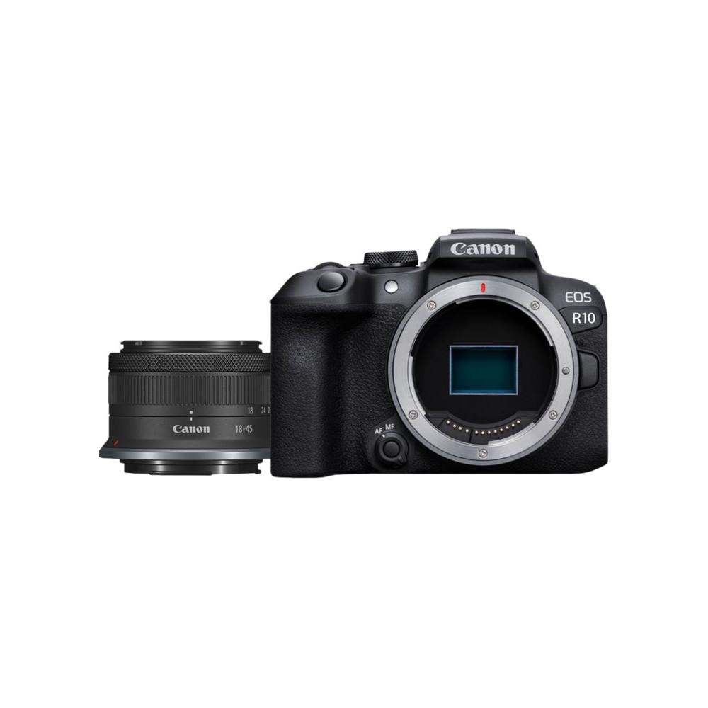 Produktbild för Canon EOS R10 - digitalkamera RF-S 18-45 mm F4,5-6,3 IS STM objektiv