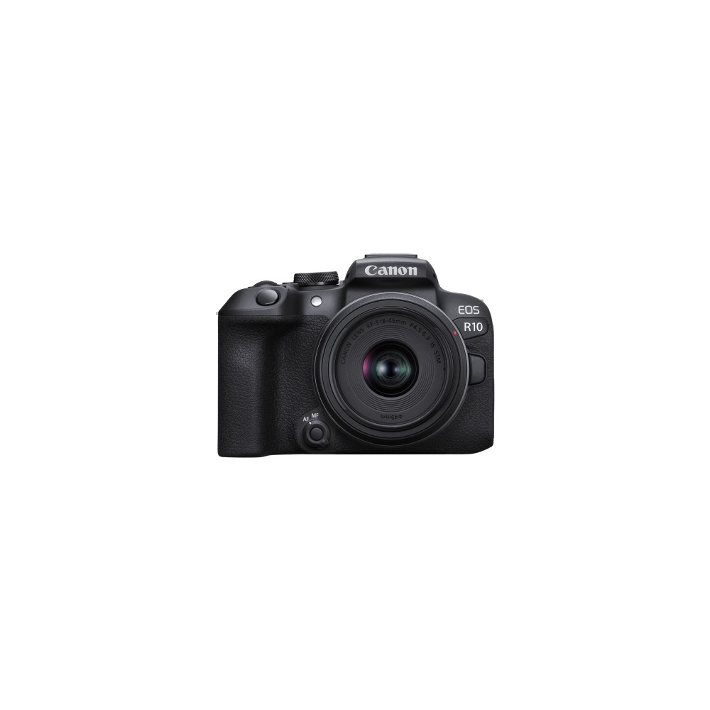 Produktbild för Canon EOS R10 - digitalkamera RF-S 18-45 mm F4,5-6,3 IS STM objektiv