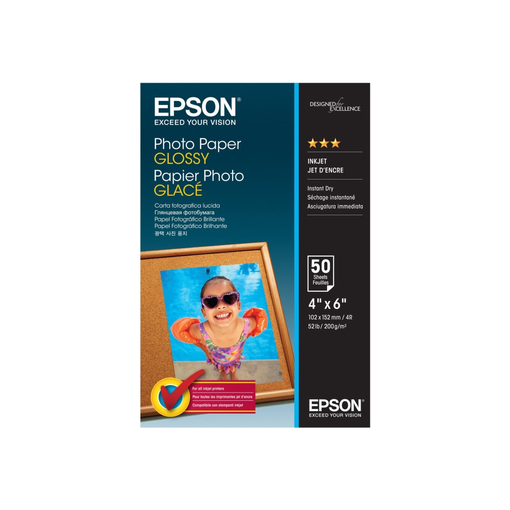 Produktbild för Epson - fotopapper - blank - 50 ark - 102 x 152 mm - 200 g/m²