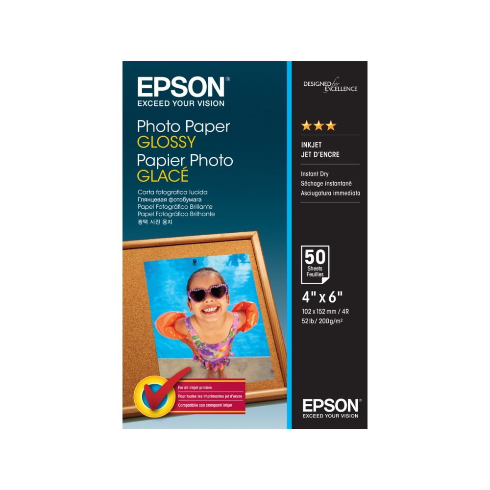 Produktbild för Epson - fotopapper - blank - 50 ark - 102 x 152 mm - 200 g/m²