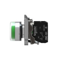 Produktbild för Schneider Electric XB4, Knapp, Grön, Not compatible with leg...