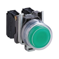 Produktbild för Schneider Electric XB4, Knapp, Grön, Not compatible with leg...