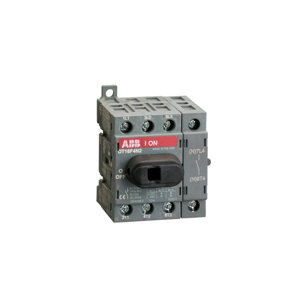 Produktbild för ABB OT25F4N2, Roterande brytare, 4P, Kabel, grafit, IP20, 0,...