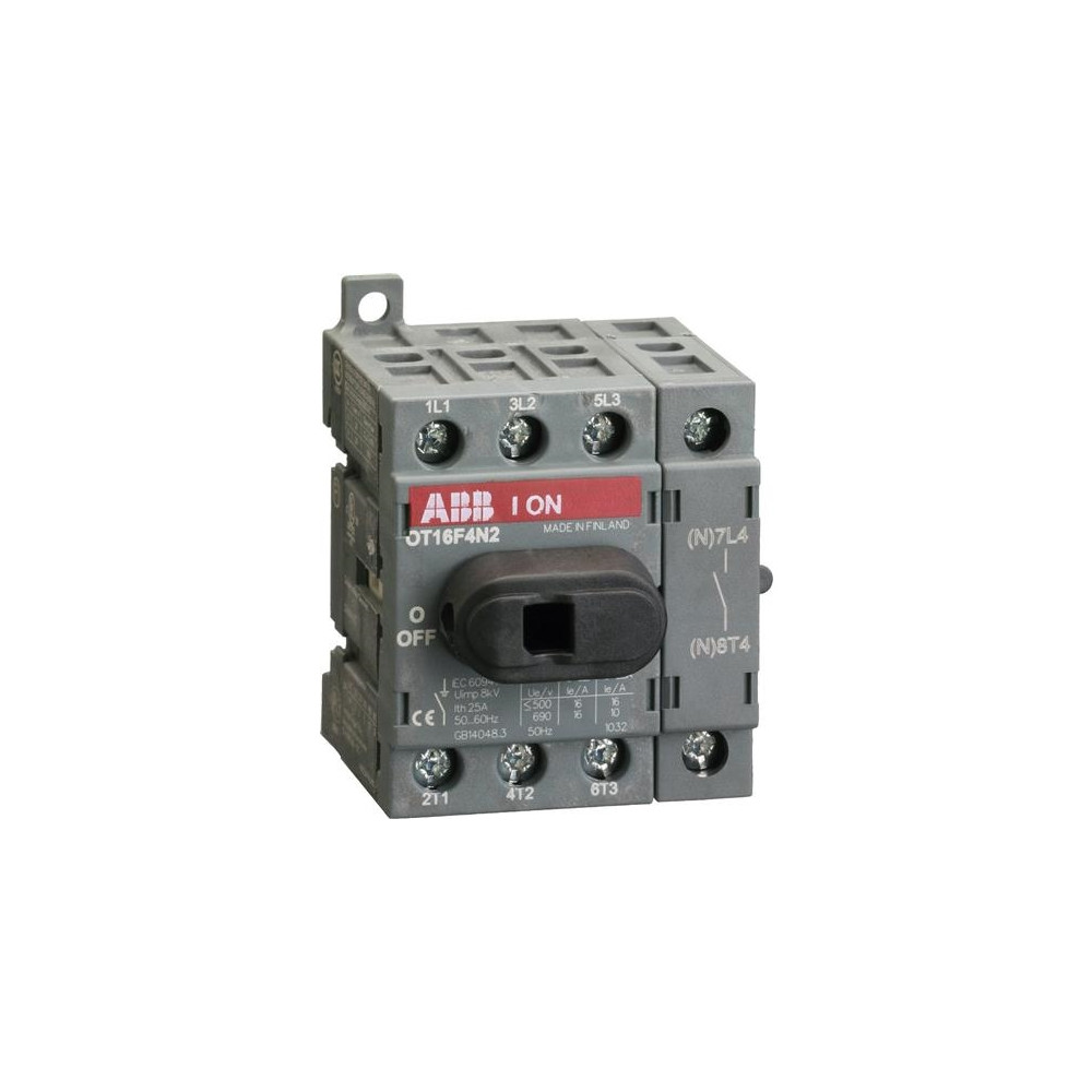 Produktbild för ABB OT25F4N2, Roterande brytare, 4P, Kabel, grafit, IP20, 0,...