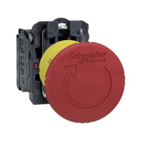 Produktbild för Schneider Electric XB5AS8444, Tryckknappsbrytare, Plast, Röd...