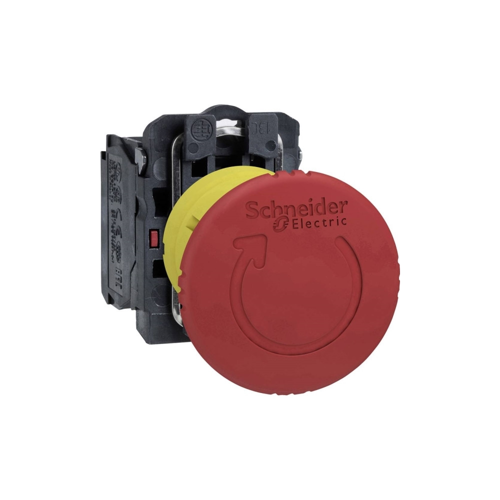 Produktbild för Schneider Electric XB5AS8444, Tryckknappsbrytare, Plast, Röd...