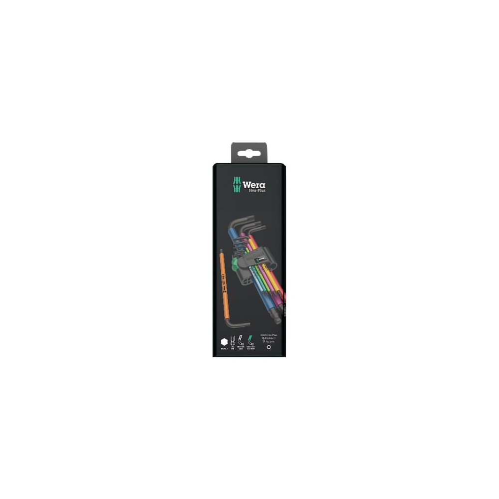 Produktbild för Wera 950/9 Hex-Plus - L-nyckelsats - 9 delar