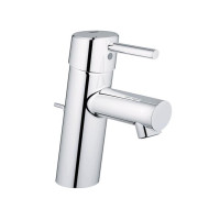 Produktbild för GROHE Concetto tvättställsarmatur med spak och 1 1/4" botten...