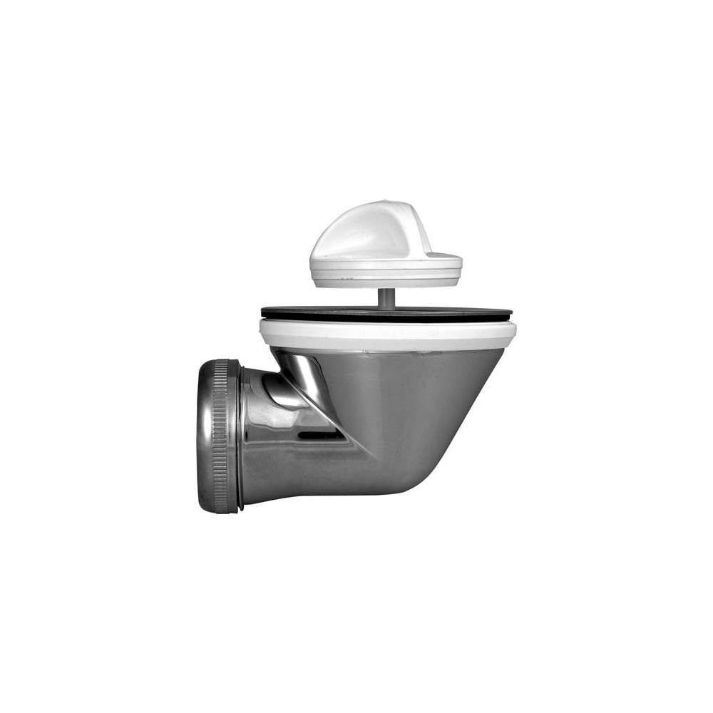 Produktbild för Karfa 1 1/4" vinkelbottenventil Ø70 mm i krom för badkar. In...