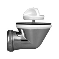 Produktbild för Karfa 1 1/4" vinkelbottenventil Ø70 mm i krom för badkar. In...