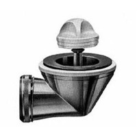 Produktbild för Karfa 1 1/4" vinkelbottenventil Ø70 mm i krom för badkar. In...
