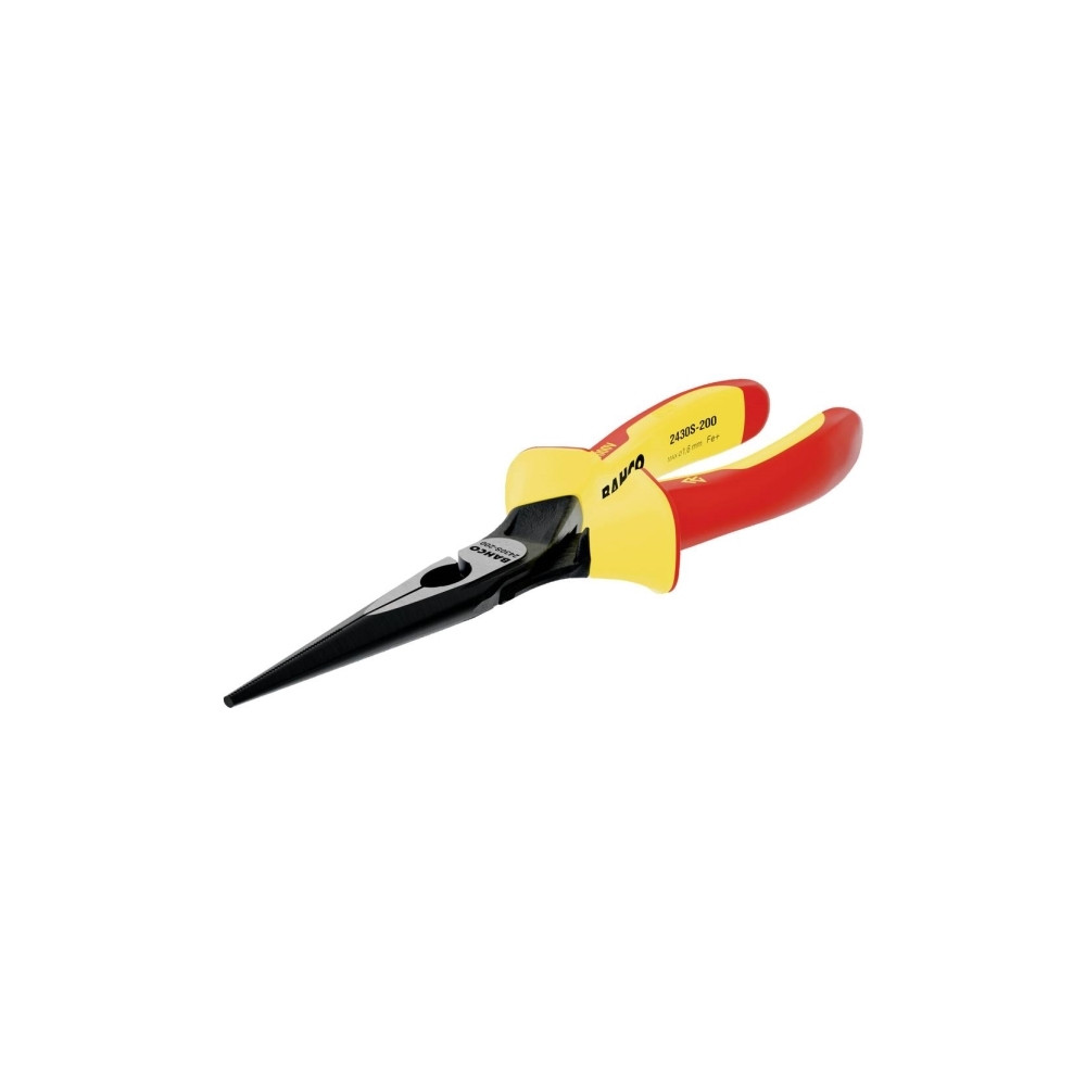 Produktbild för Bahco Isolerad spetstång, 1,7 cm, 7,2 cm, 9 mm, Stål, Plast,...