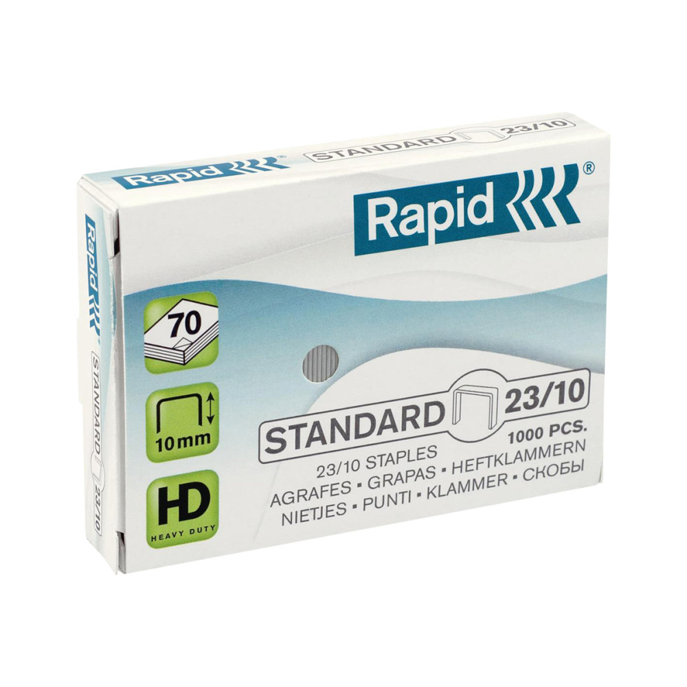Produktbild för Rapid Standard - klamrar - 23/10 - 10 mm - paket med 1000