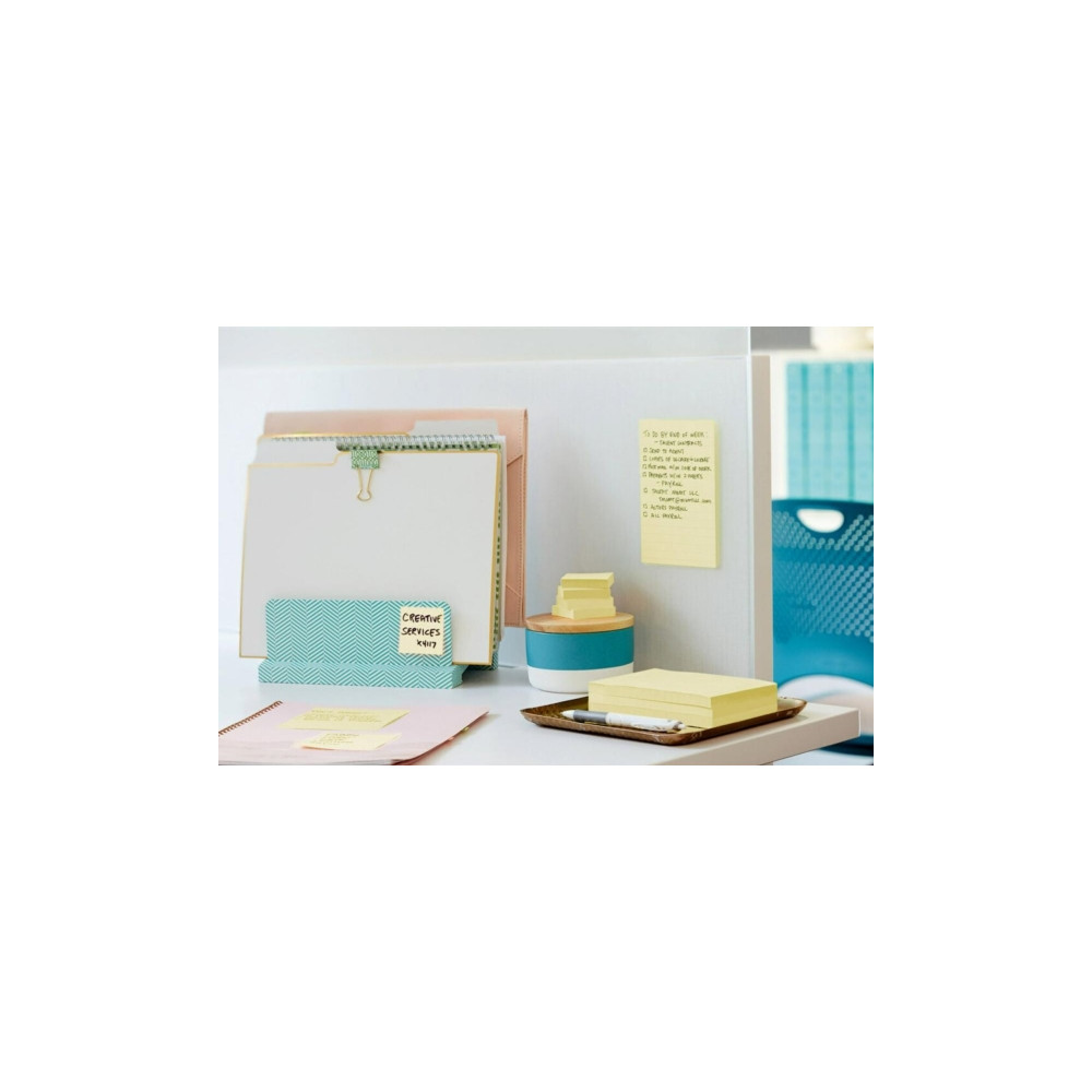 Produktbild för Post-it Super Sticky Notes Canary Yellow, 76 mm x 127 mm, pa...