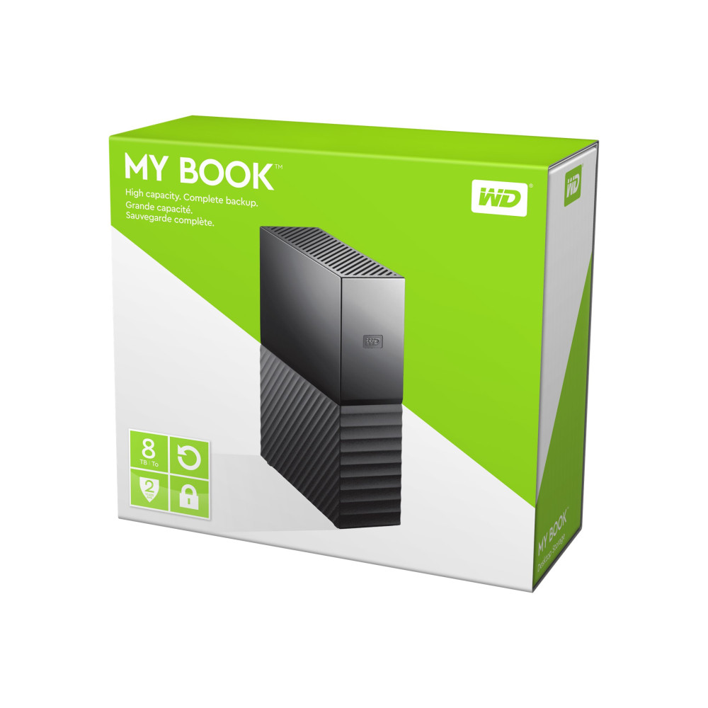 Produktbild för WD My Book WDBBGB0080HBK - hårddisk - 8 TB - USB 3.0