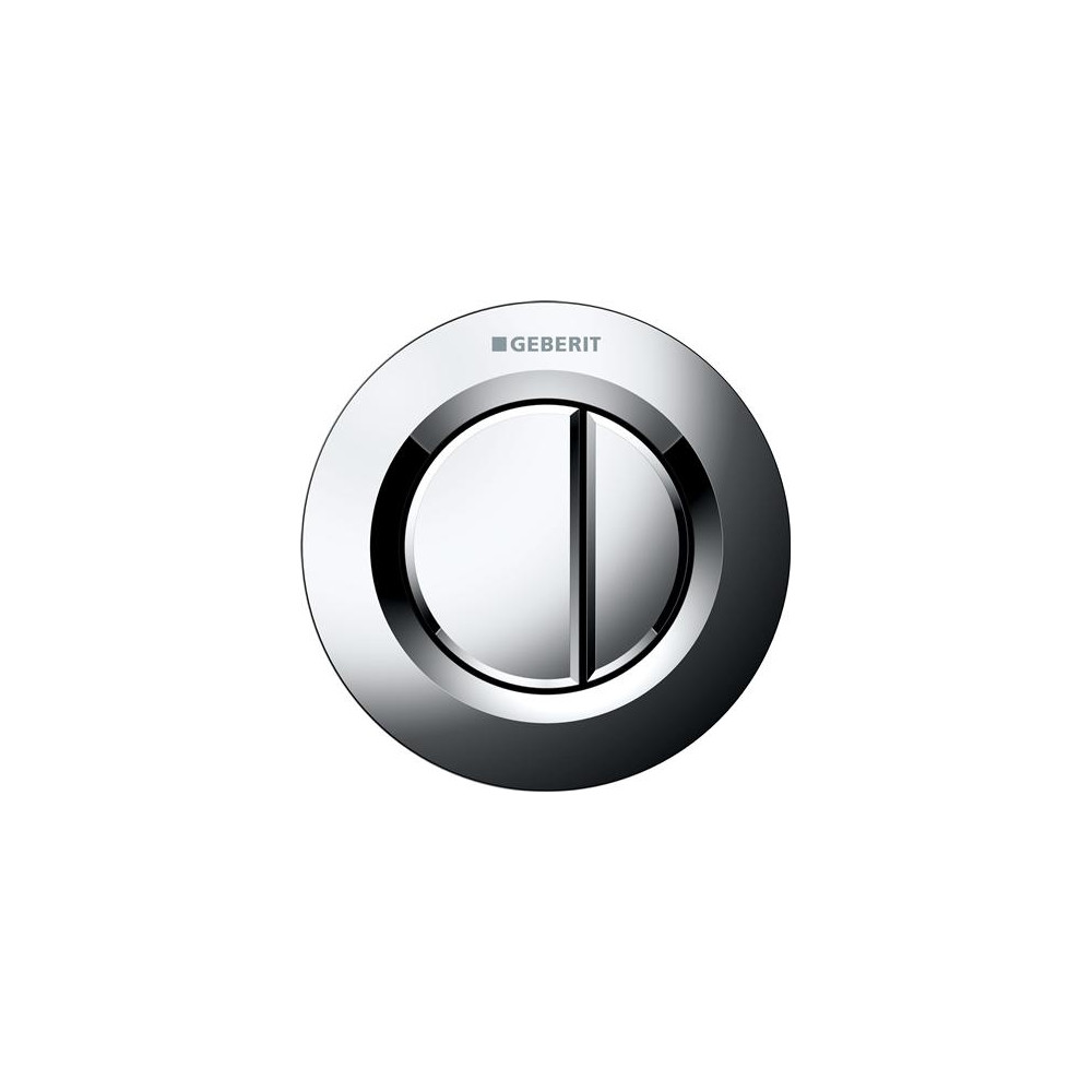 Produktbild för Geberit Omega01 blankförkromad fjärrstyrd pneumatisk spolsty...