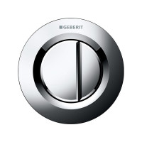 Produktbild för Geberit Omega01 blankförkromad fjärrstyrd pneumatisk spolsty...