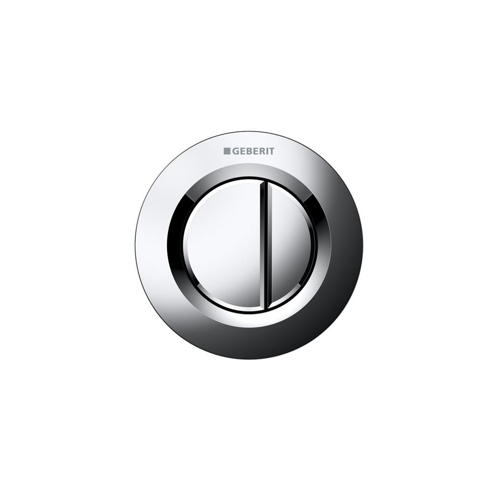 Produktbild för Geberit Omega01 blankförkromad fjärrstyrd pneumatisk spolsty...