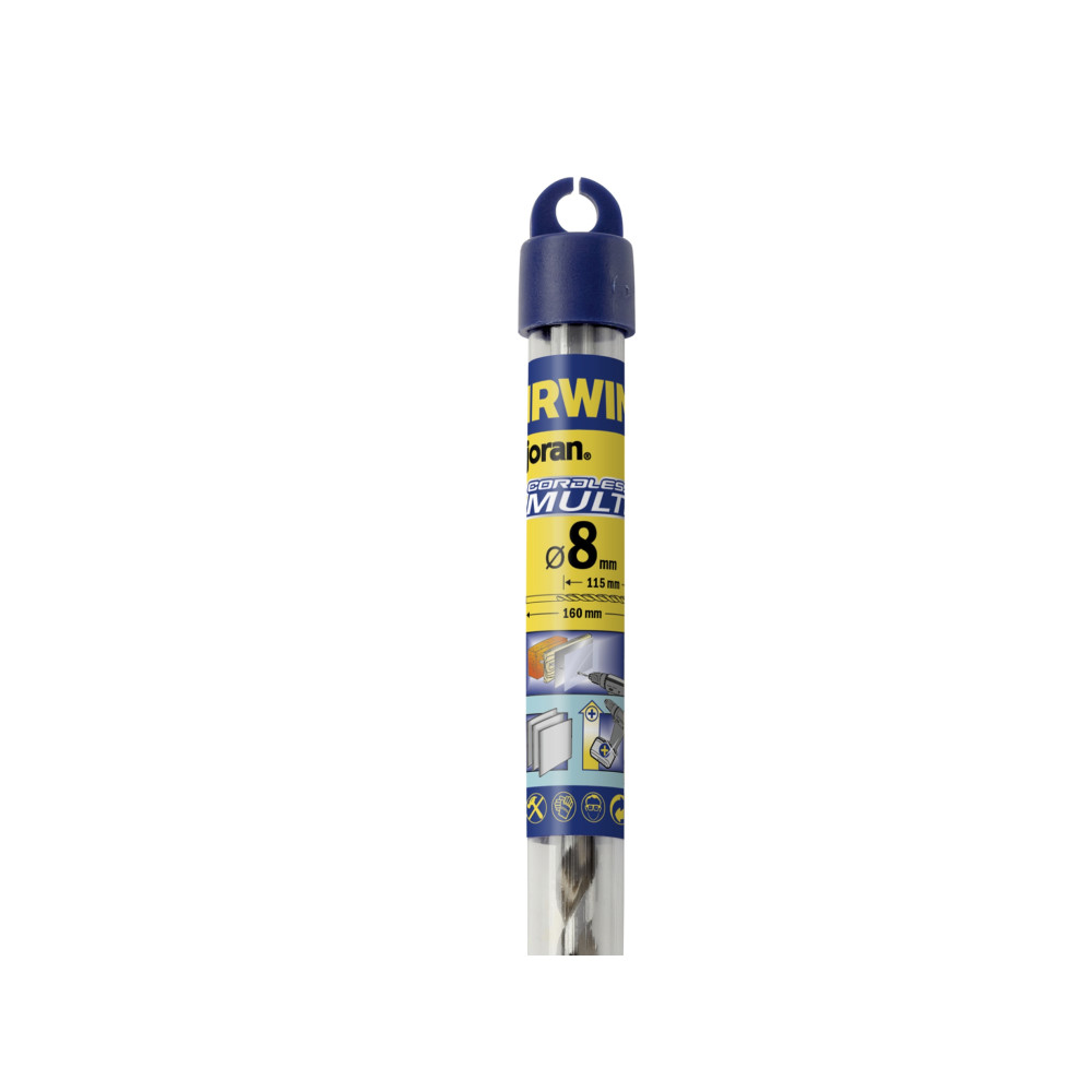 Produktbild för IRWIN 10501934, Borr, Spiralborrkona, 1 cm, 140 mm, Tegel, G...