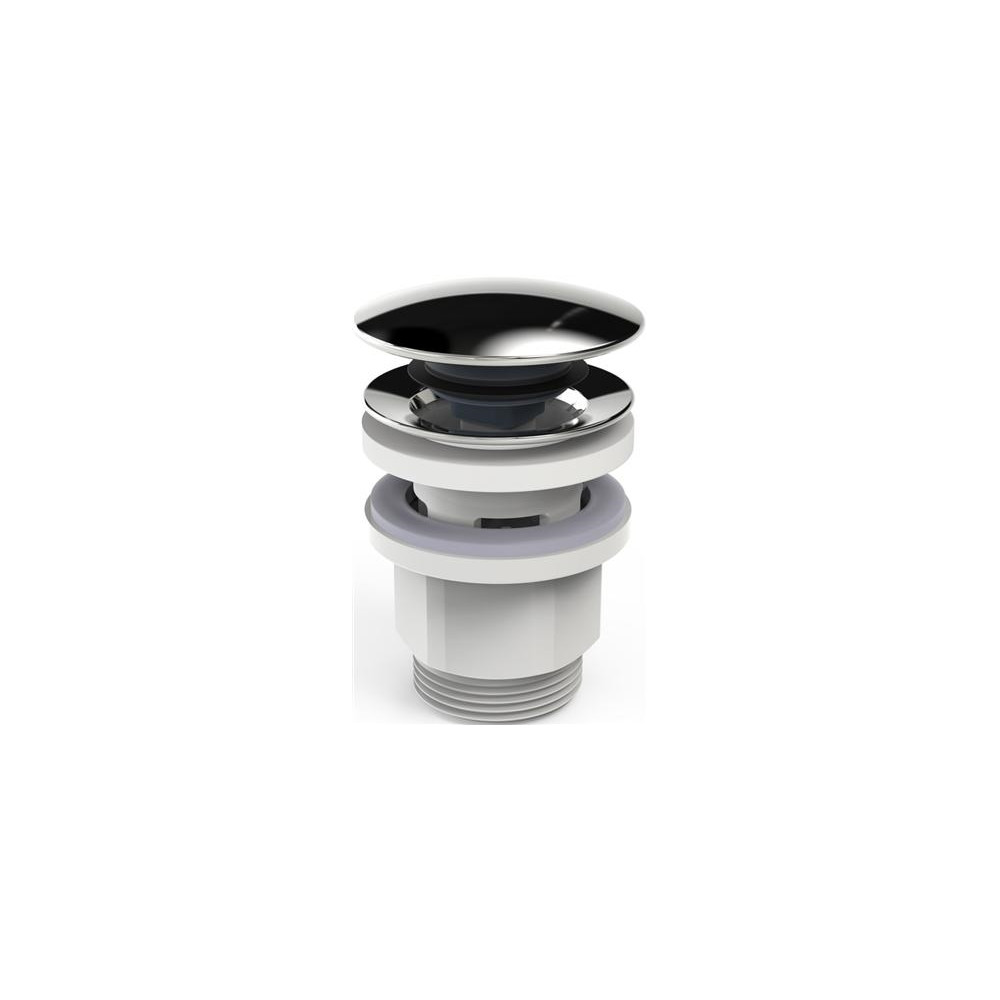 Produktbild för Oras komplett 1 1/4" Push Up krom/komposit bottenventil för...