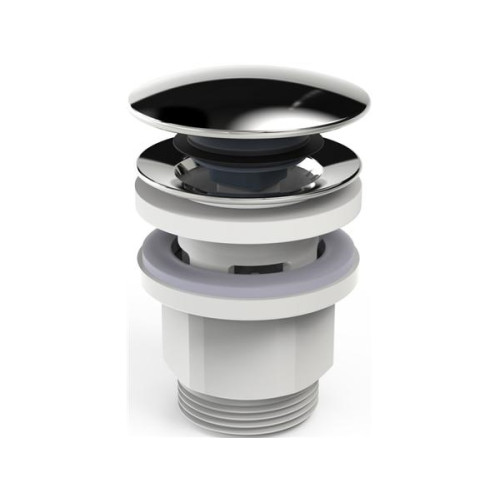 ORAS Oras komplett 1 1/4" Push Up krom/komposit bottenventil för...