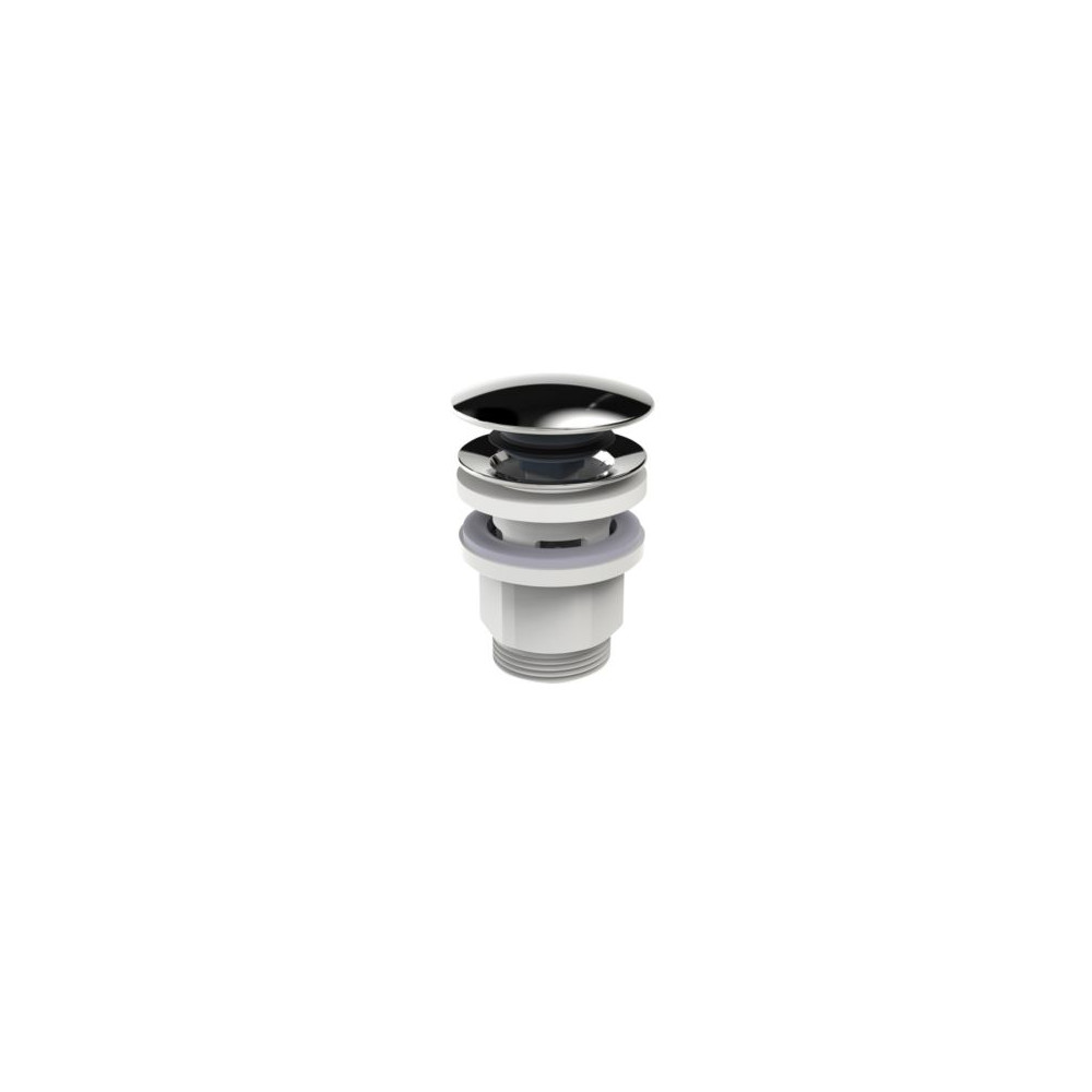 Produktbild för Oras komplett 1 1/4" Push Up krom/komposit bottenventil för...