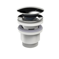 Produktbild för Oras komplett 1 1/4" Push Up krom/komposit bottenventil för...