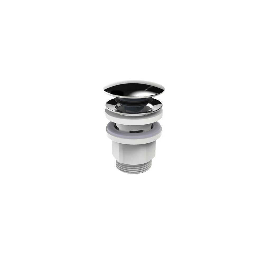 Produktbild för Oras komplett 1 1/4" Push Up krom/komposit bottenventil för...