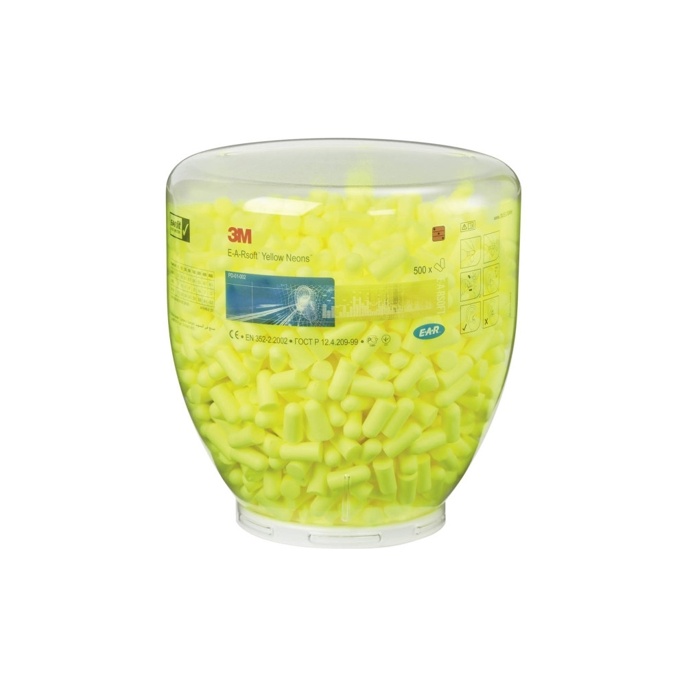 Produktbild för Ørepropper 3M Ear Soft yellow neons, refill