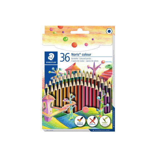STAEDTLER STAEDTLER Noris colour 185 - färgpenna - olika klara färger (paket om 36)