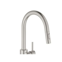 Produktbild för GROHE Concetto, Öppnas utåt, Rostfritt stål, Hävarm, Single,...