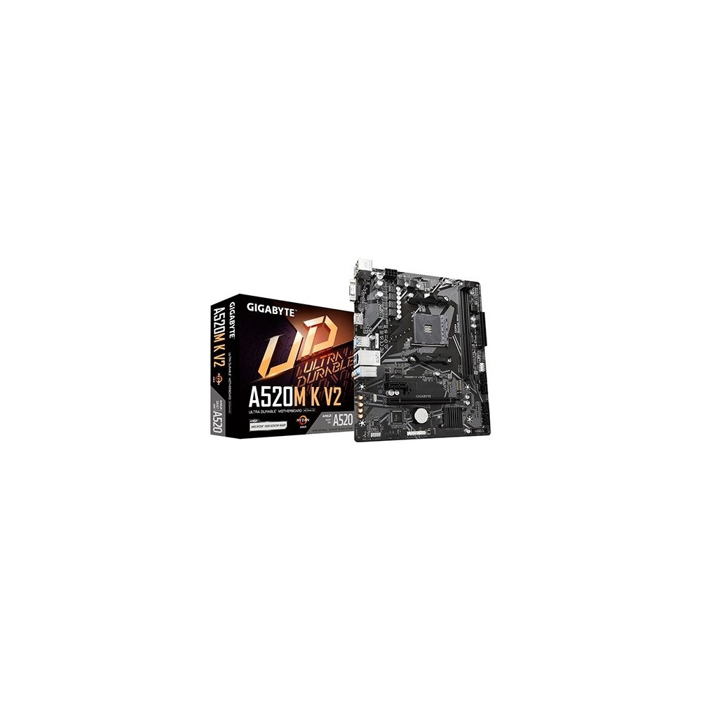 Produktbild för Gigabyte A520M K V2 - 1.0 - moderkort - micro ATX - Socket AM4 - AMD A520