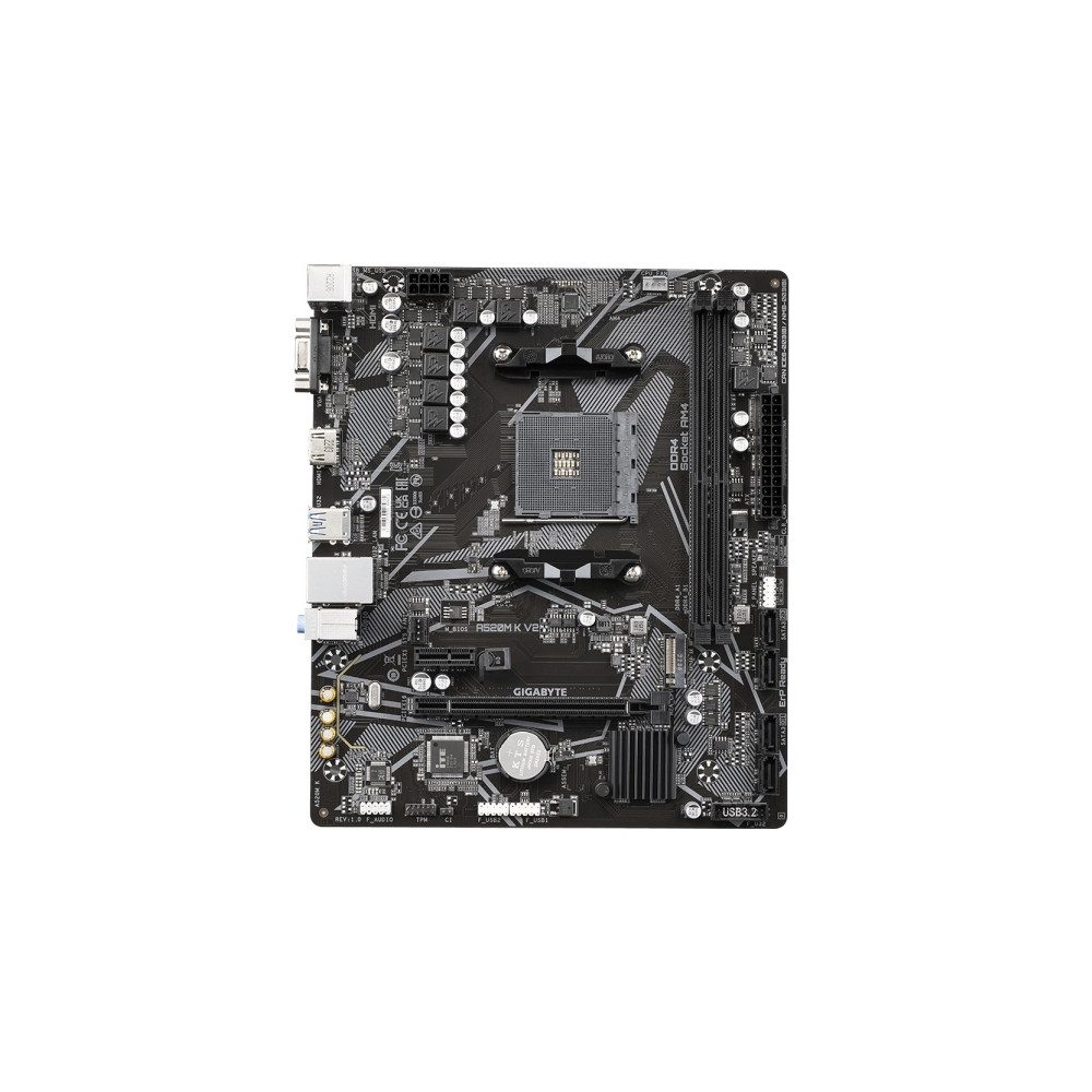Produktbild för Gigabyte A520M K V2 - 1.0 - moderkort - micro ATX - Socket AM4 - AMD A520
