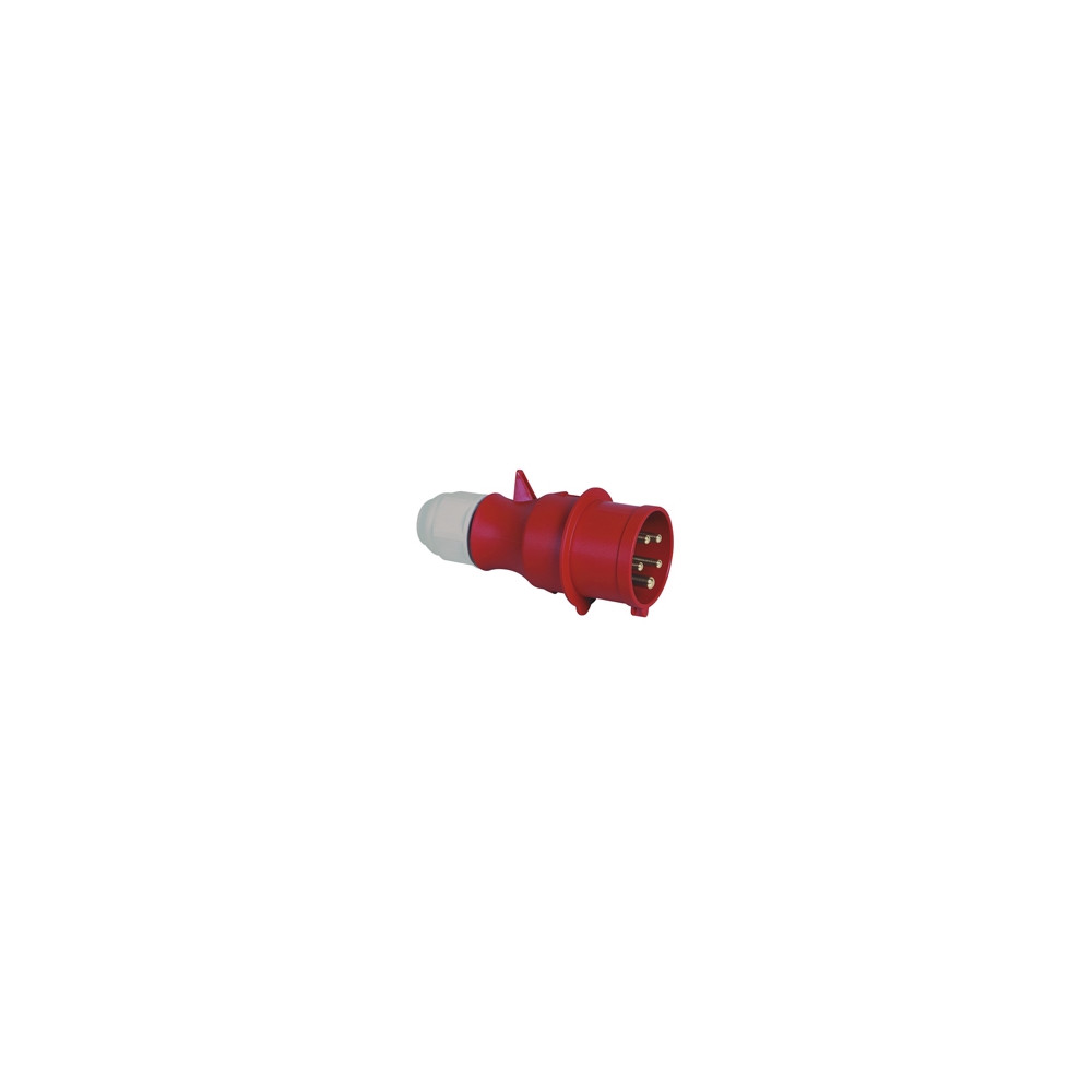 Produktbild för BALS CEE stickpropp 32A 400V, röd, IP44, polyamid, 5-polig,...