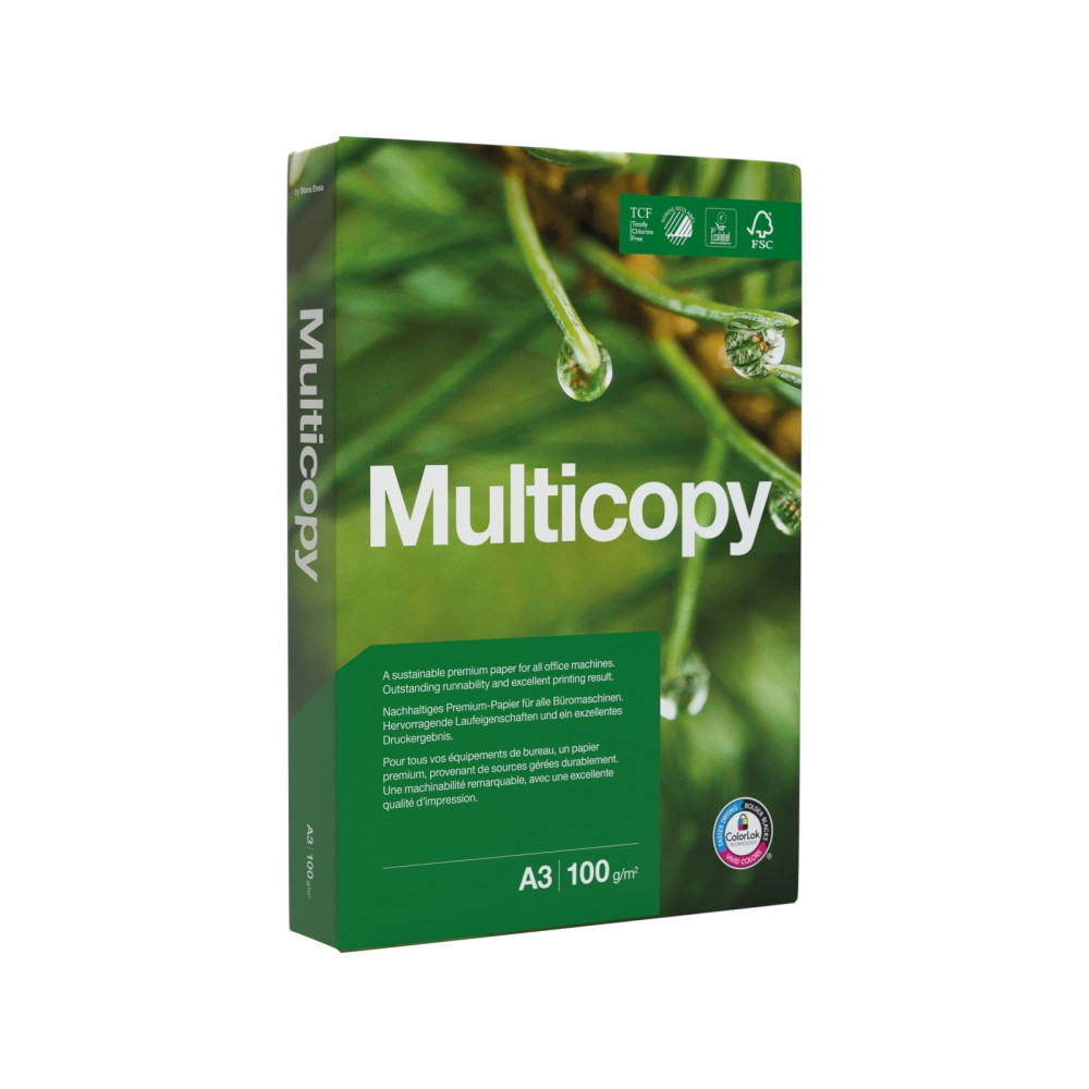 Produktbild för Skrivarpapper MultiCopy Original A3 100g vit
