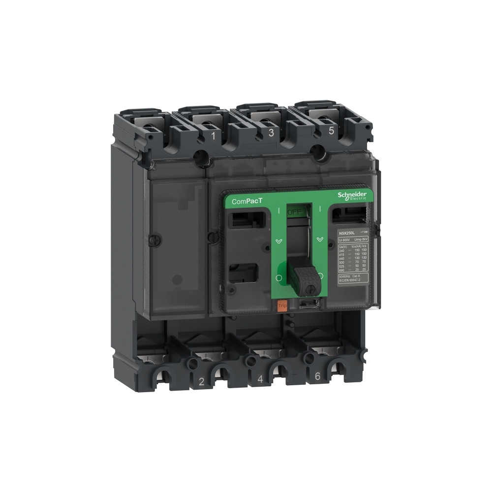 Produktbild för Schneider Electric C10H4, Strengafbryder, Typ A, IP40, 690 V