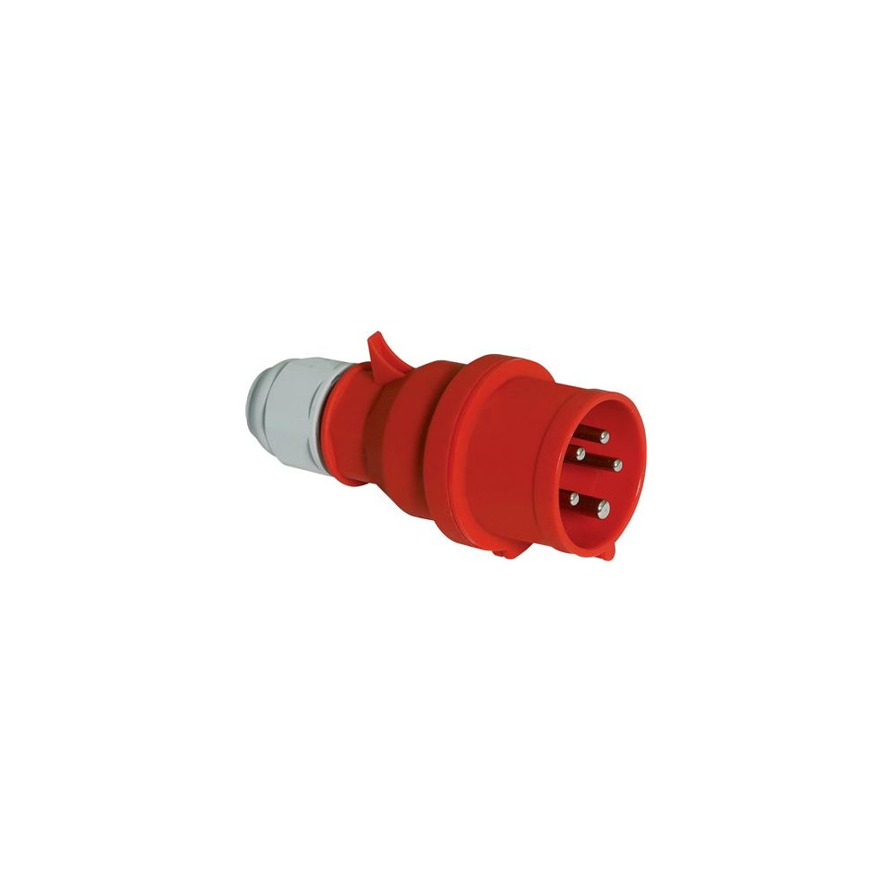 Produktbild för BALS CEE stickpropp 16A 400V, kl. H6, 5-polig röd, IP44, skr...