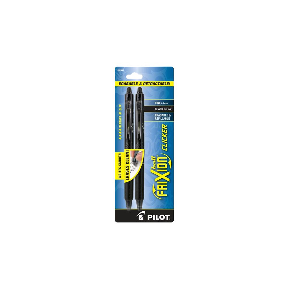 Produktbild för Pilot FriXion Ball Clicker - rollerball-penna - svart (paket om 12)