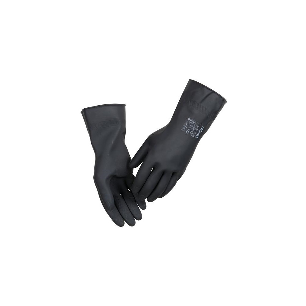 Produktbild för Kemihandsker, OX-ON® Chemical Comfort 6301, sort, str. 10, 1...