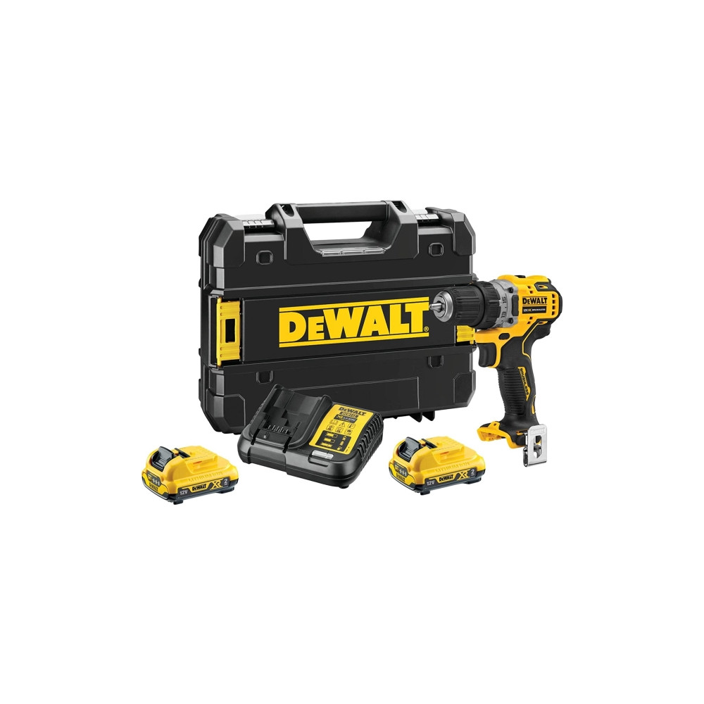 Produktbild för DeWALT DCD701D2-QW, Eldriven skruvdragare, Pistolhandtag, Sv...