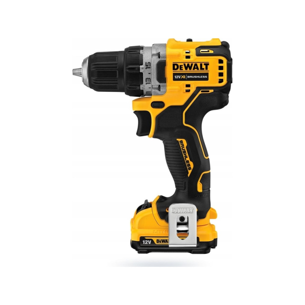 Produktbild för DeWALT DCD701D2-QW, Eldriven skruvdragare, Pistolhandtag, Sv...